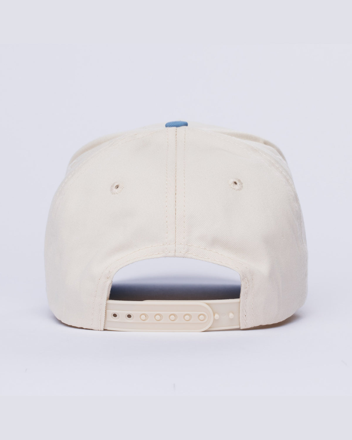 Cream and sky blue Skyblue snapback with shaka badge
